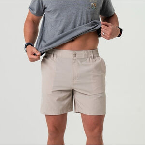 Burlebo LOT x2 NEW Everyday Shorts 5.5” Small Light Khaki American Flag Pocket